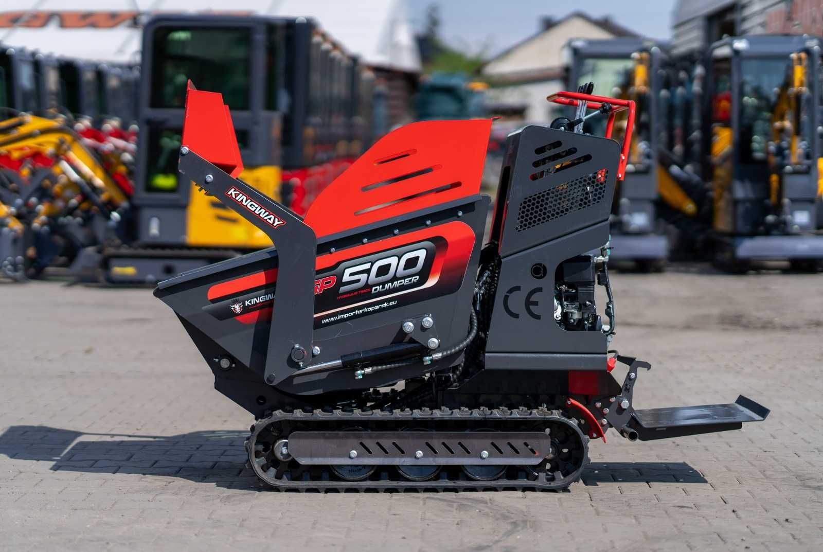 MINI Wozidło Taczka spalinowa Wywrotka z ŁADOWACZEK GP500 Gąsienicowa