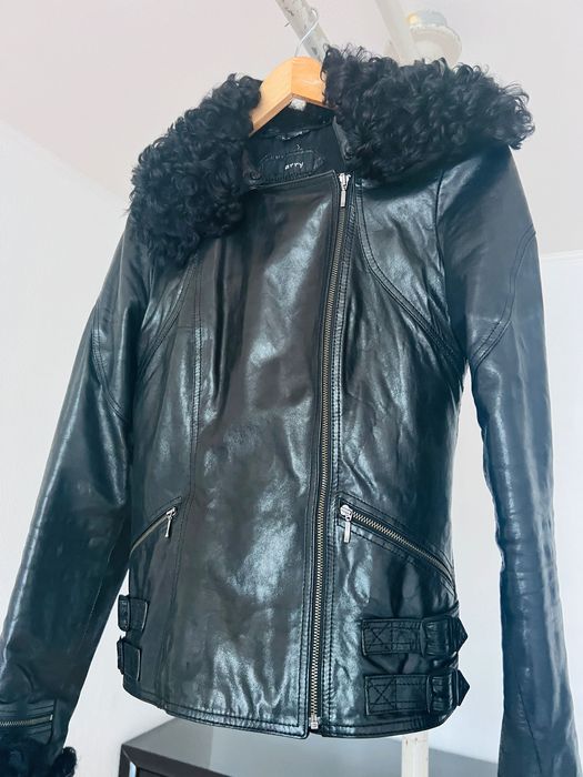 Шкіряна куртка-косуха сезон осінь-весна