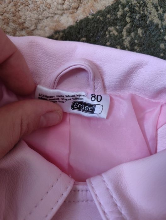 Рожева косуха на дівчинку