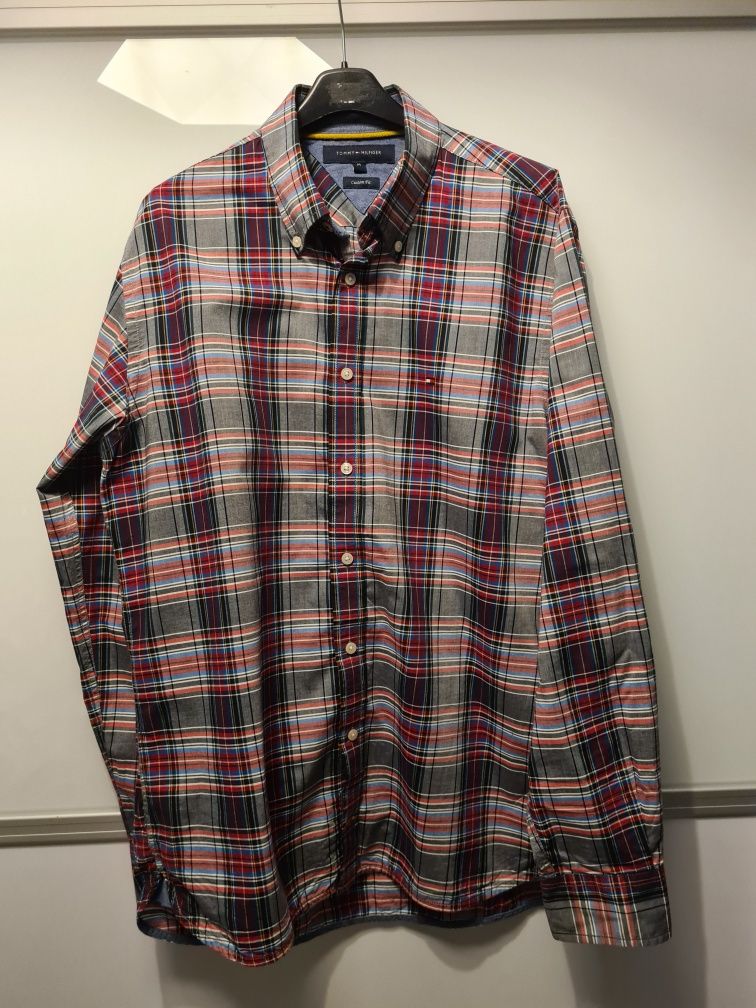 Koszula Tommy Hilfiger roz. M kratka w kratę