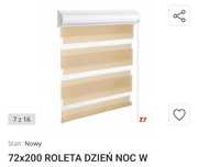 2 szt - Roleta dzień noc beż 72x200cm.