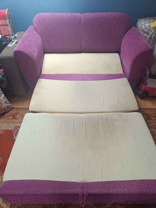 Sofa rozkładana fiolet