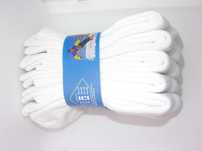 5x Skarpety bawełniane frotte białe, rozmiar 41/43.