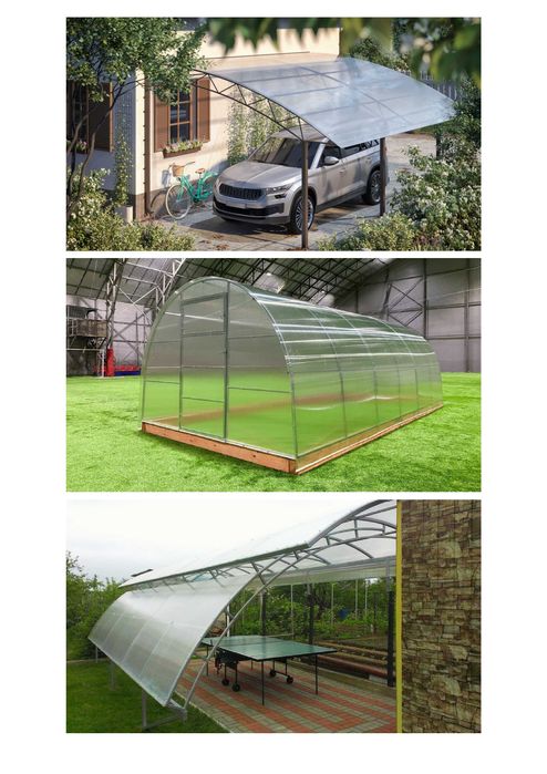 Poliwęglan komorowy do szklarni i zadaszeń|4–16 mm|Bezbarwny/kolorowy