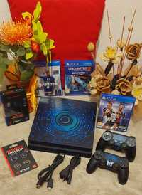 Ps4 Slim 1000 GB e 2 comandos sony personalizados+3 jogos+grips