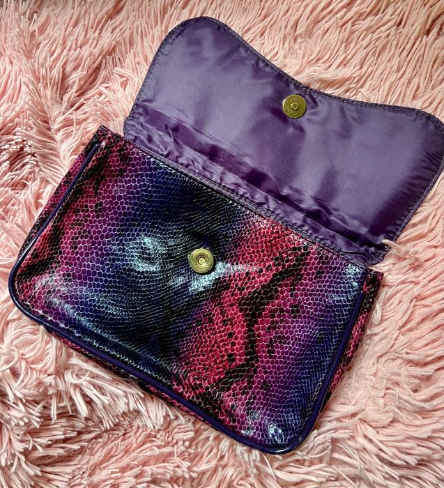 Guess piękna clutch bag kopertówka wężowy print