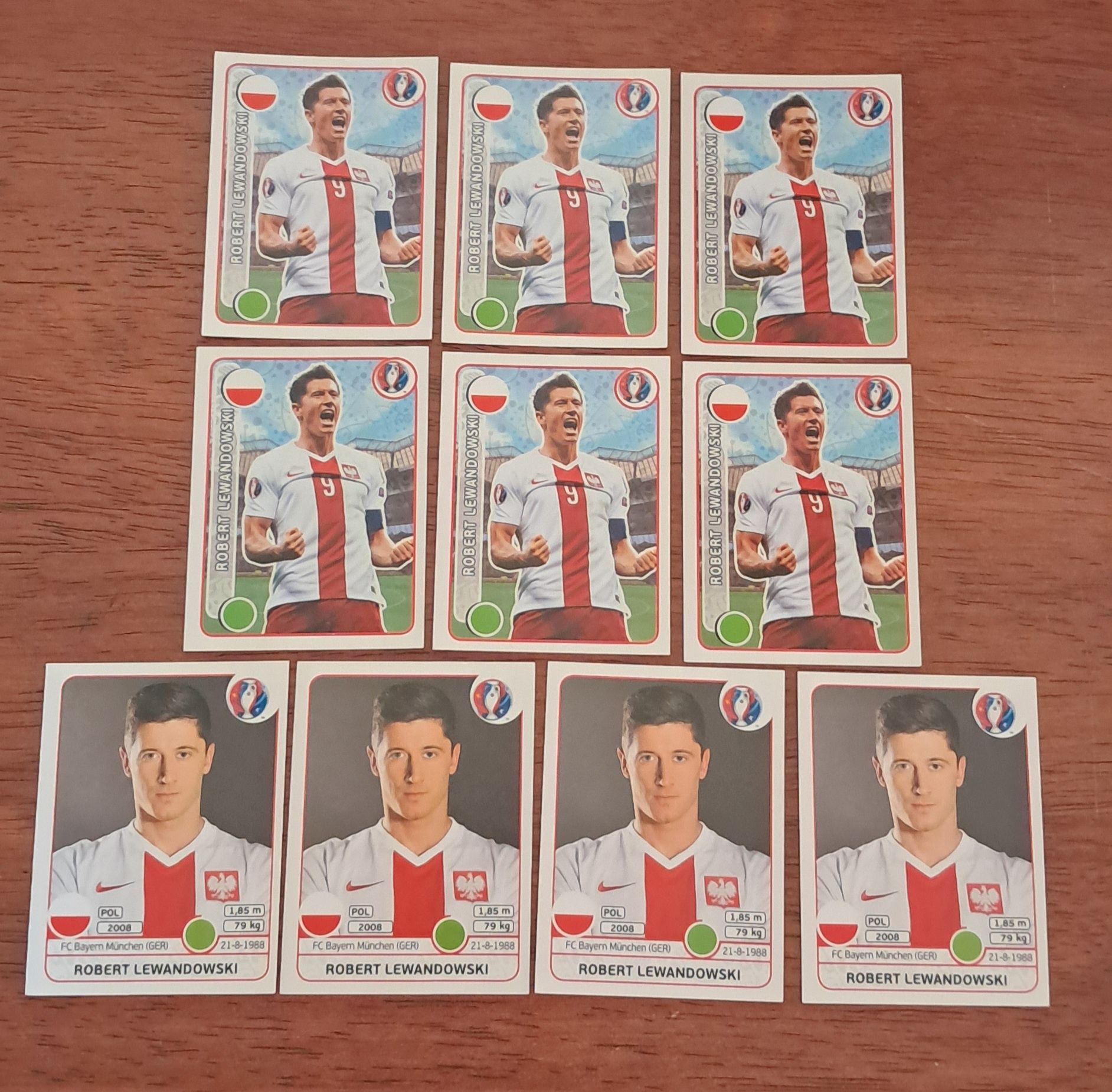 Cromos de Robert Lewandoski do Euro 2016 da Panini