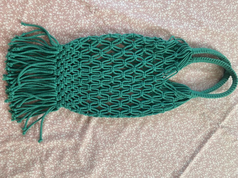 Siatka torba na zakupy książki frędzle