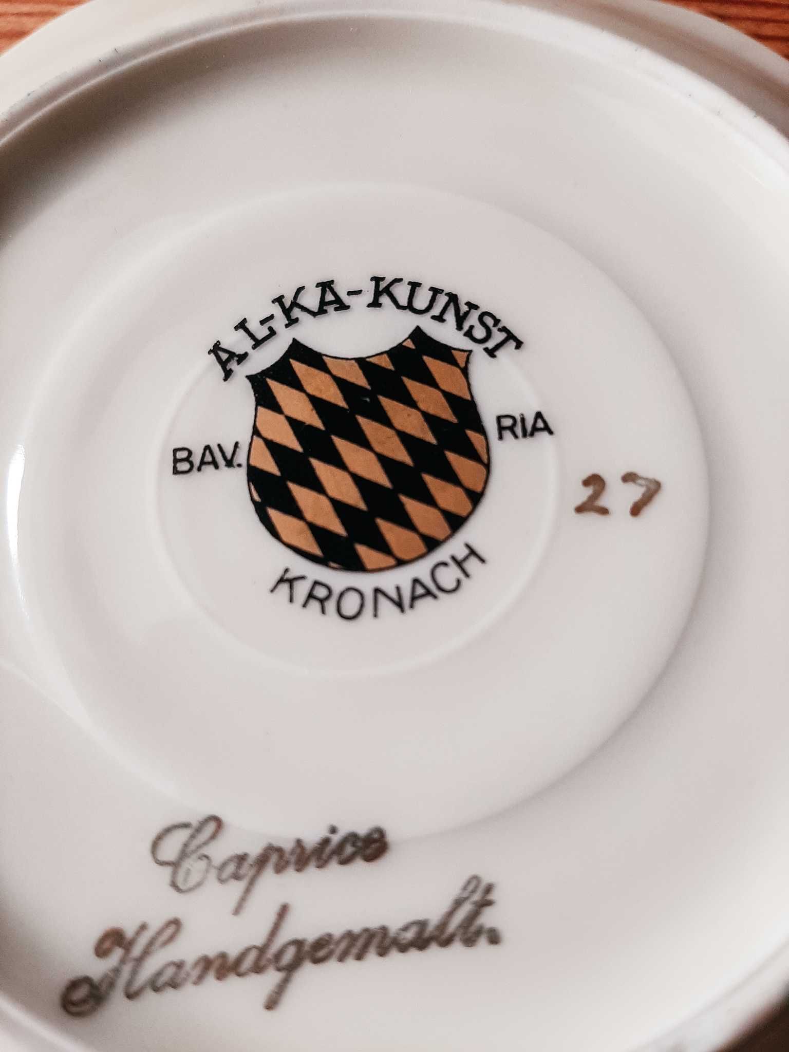 Talerzyk Alka Kunst Bawarska Korona porcelana retro vintage