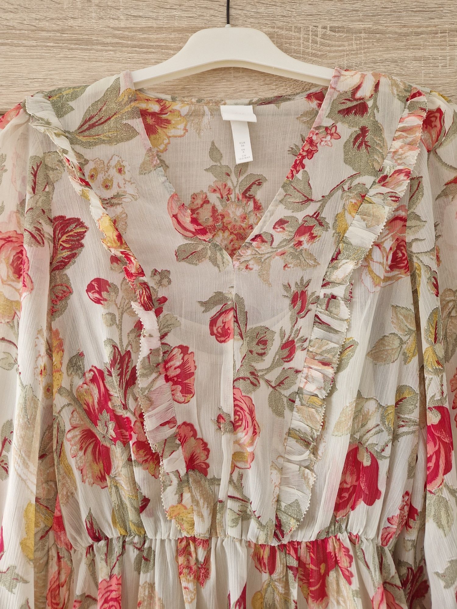 Sukienka w kwiaty h&m s