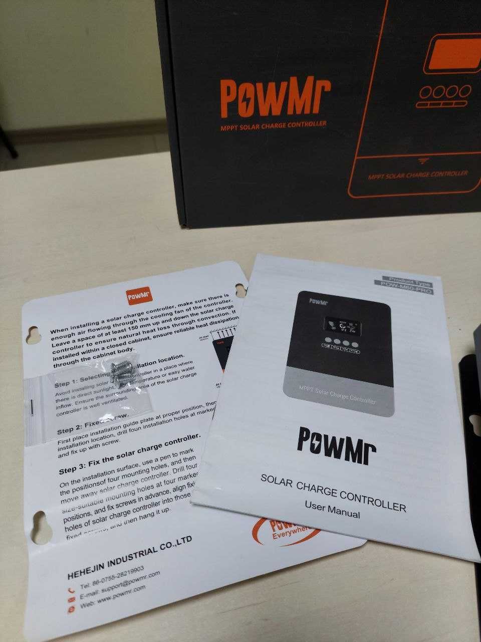 Контроллер PowMr M60 заряду АКБ від сонячної панелі 60A 12/24/36/48V