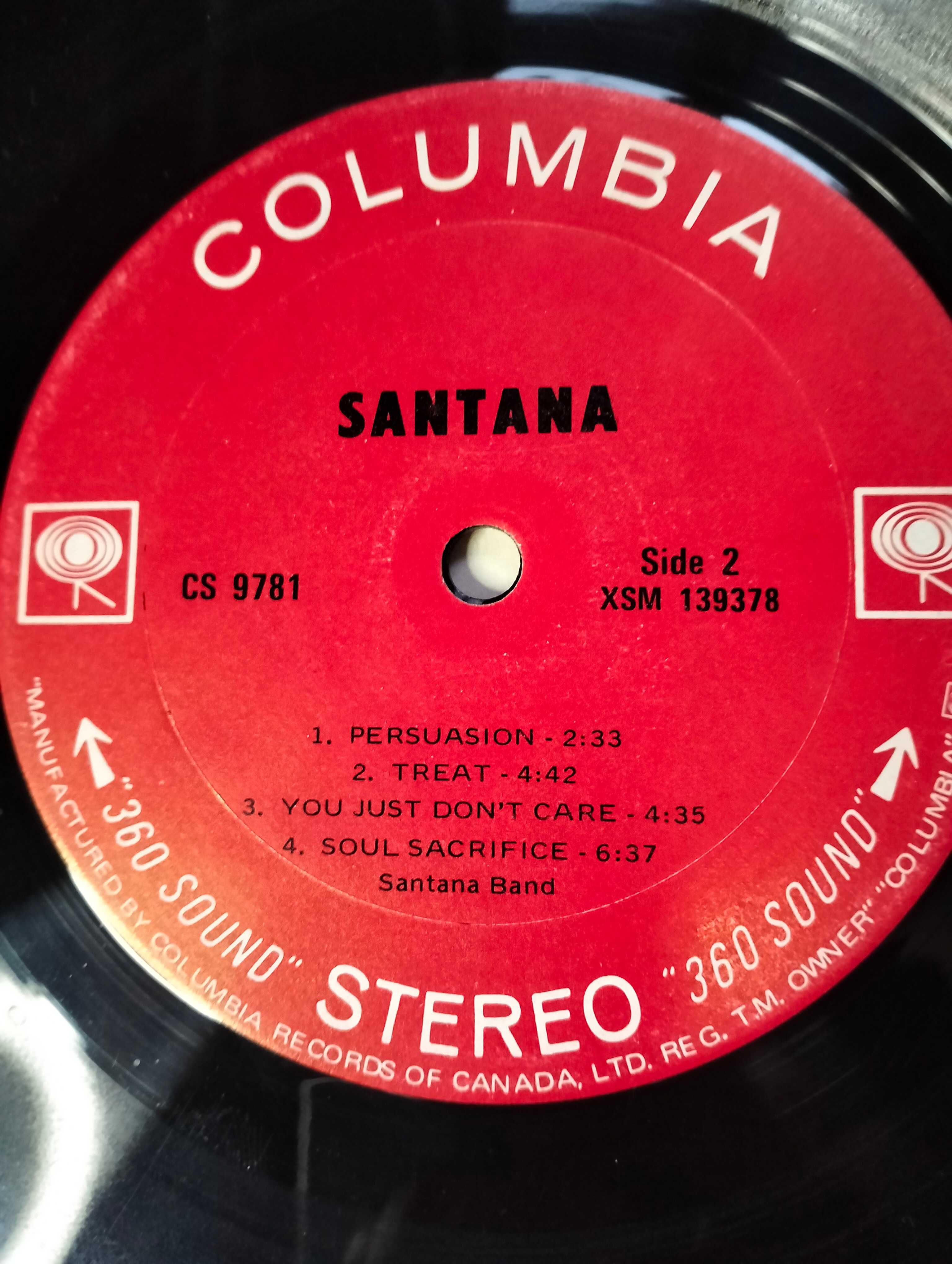 Santana Santana Winyl Lp Columbia Records of Canada Lp