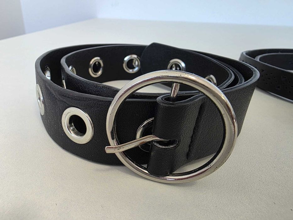 Pack 4 Cintos Pretos Unissexo em Pele Sintética