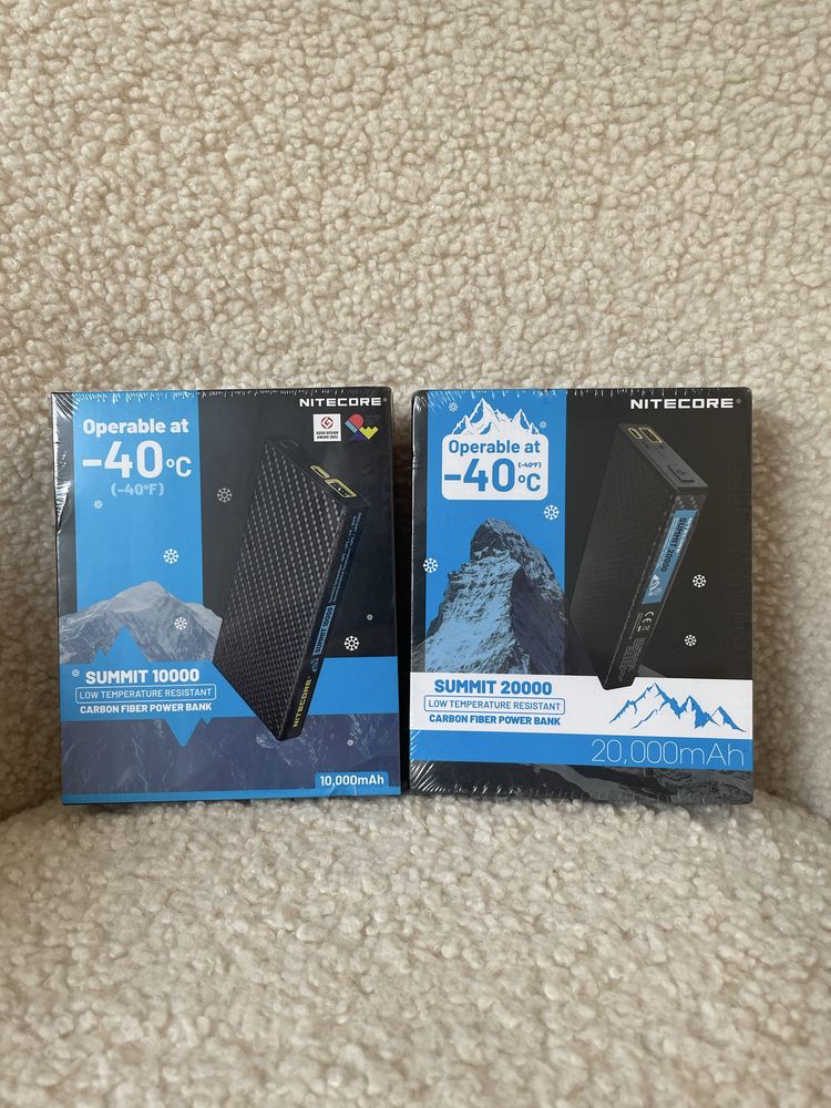 Nitecore SUMMIT 10000 та 20000 Power Bank з Підігрівом до -40 Градусів