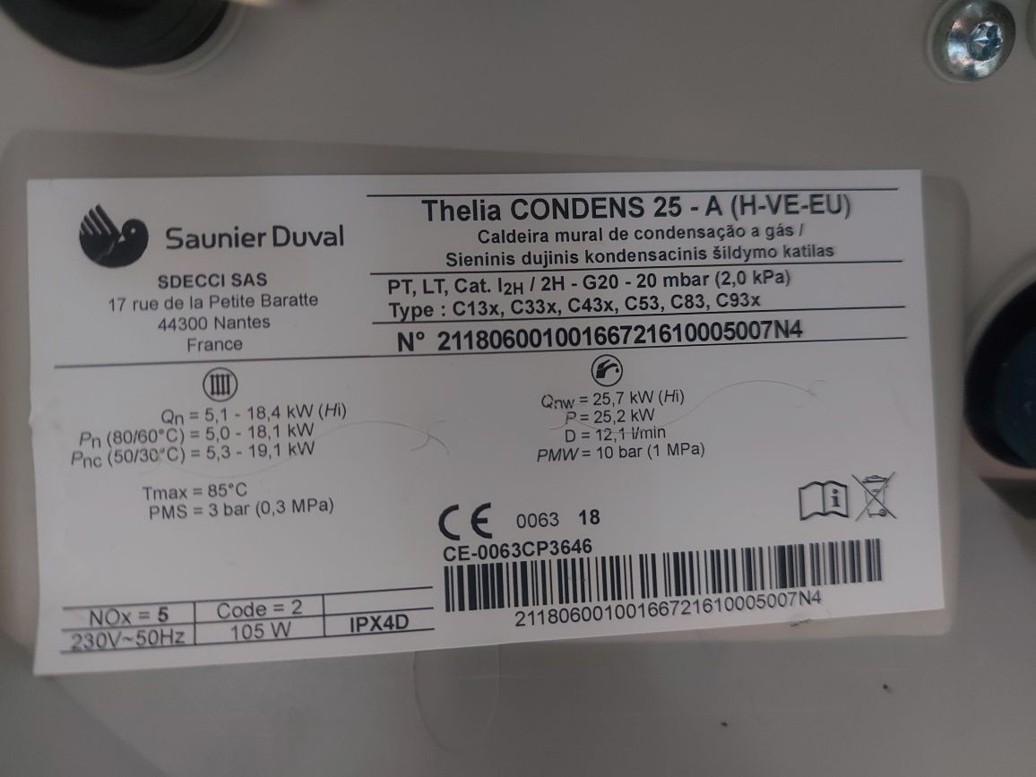 Caldeira Saunier Duval Condens 25 - A