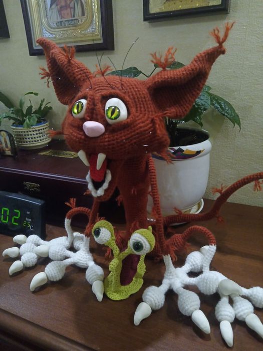 Вязаная игрушка, іграшка,зайчик , подушка груди,грудь , мішка, медведь