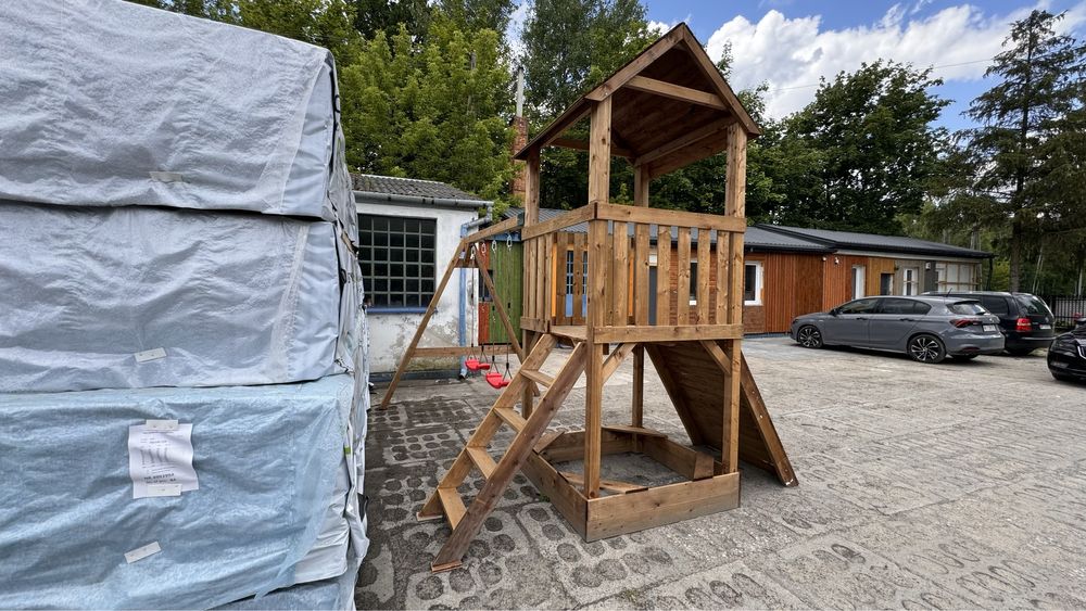 Plac zabaw dla dzieci domek piaskownica huśtawka ! Złóż go sam !