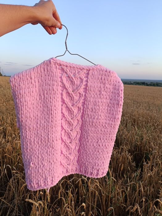 Плюшевий кардиган / В'язаний кардиган / В'язана жилетка