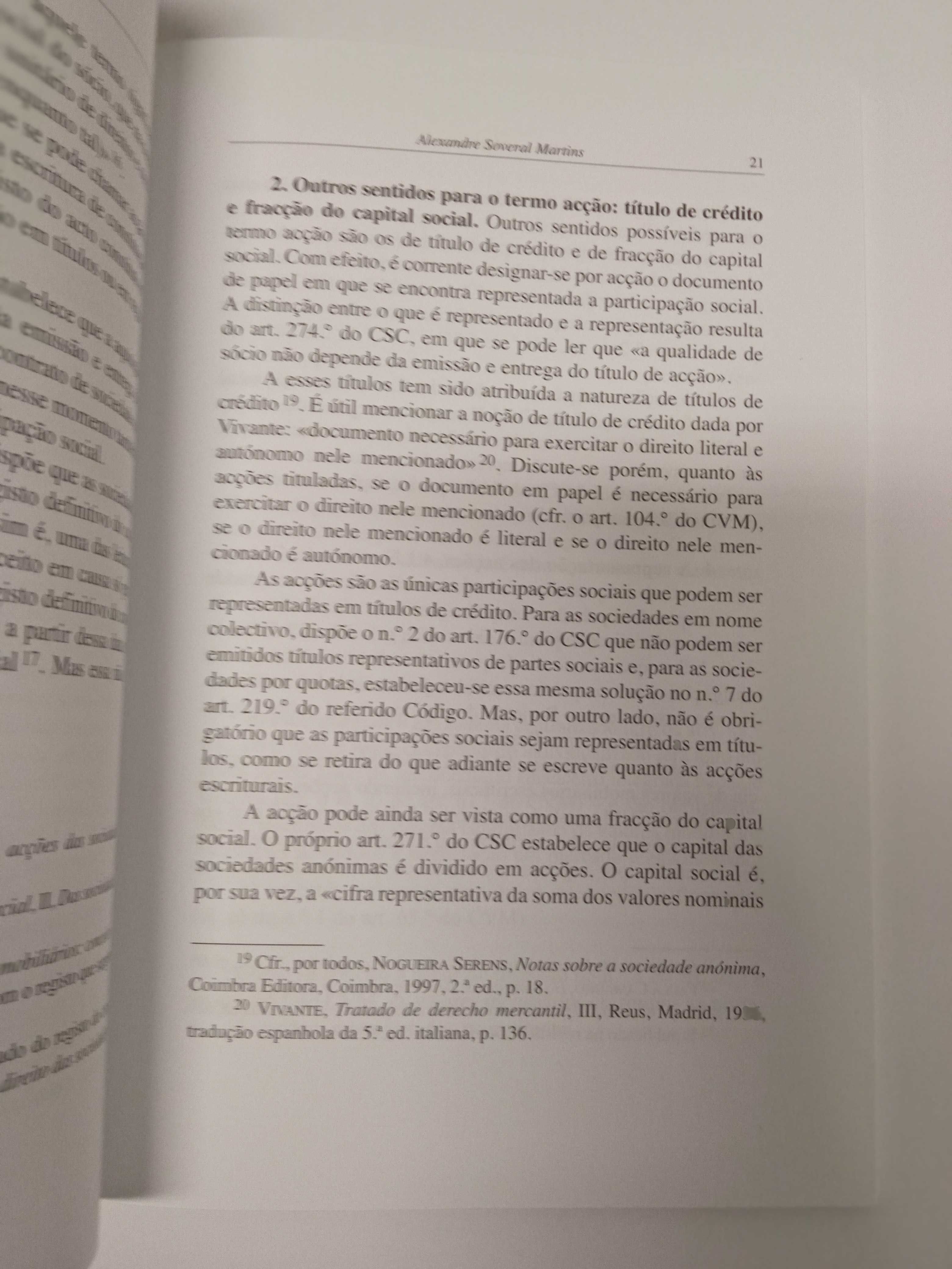 Valores mobiliários (acções), de Alexandre Soveral Martins