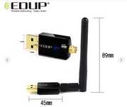 Двохдіапазонний Wi-Fi адапттер EDUP EP-AC1607 2.4/5GHz Black