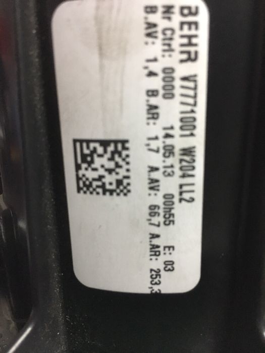 Mercedes C W204 motor soufagem ventilador