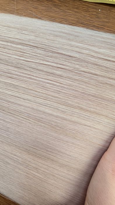 Натуральные детские осветленные волосы для наращивания блонд белые