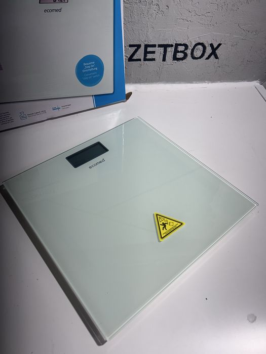 Waga łazienkowa ecomed PS-72E – szkło hartowane, do 150 kg