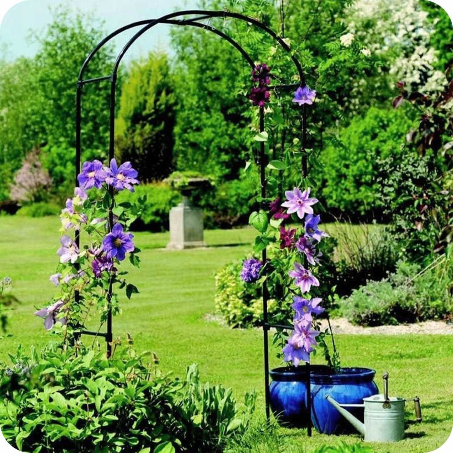 pergola ogrodowa tarasowa łuk uchwyt na róże kwiaty bluszcze 240 cm