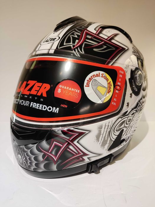 Capacete Lazer dupla-viseira mota scooter novo