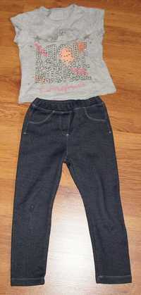 LUPILU zestaw bluzka legginsy getry 98-104 do przedszkola