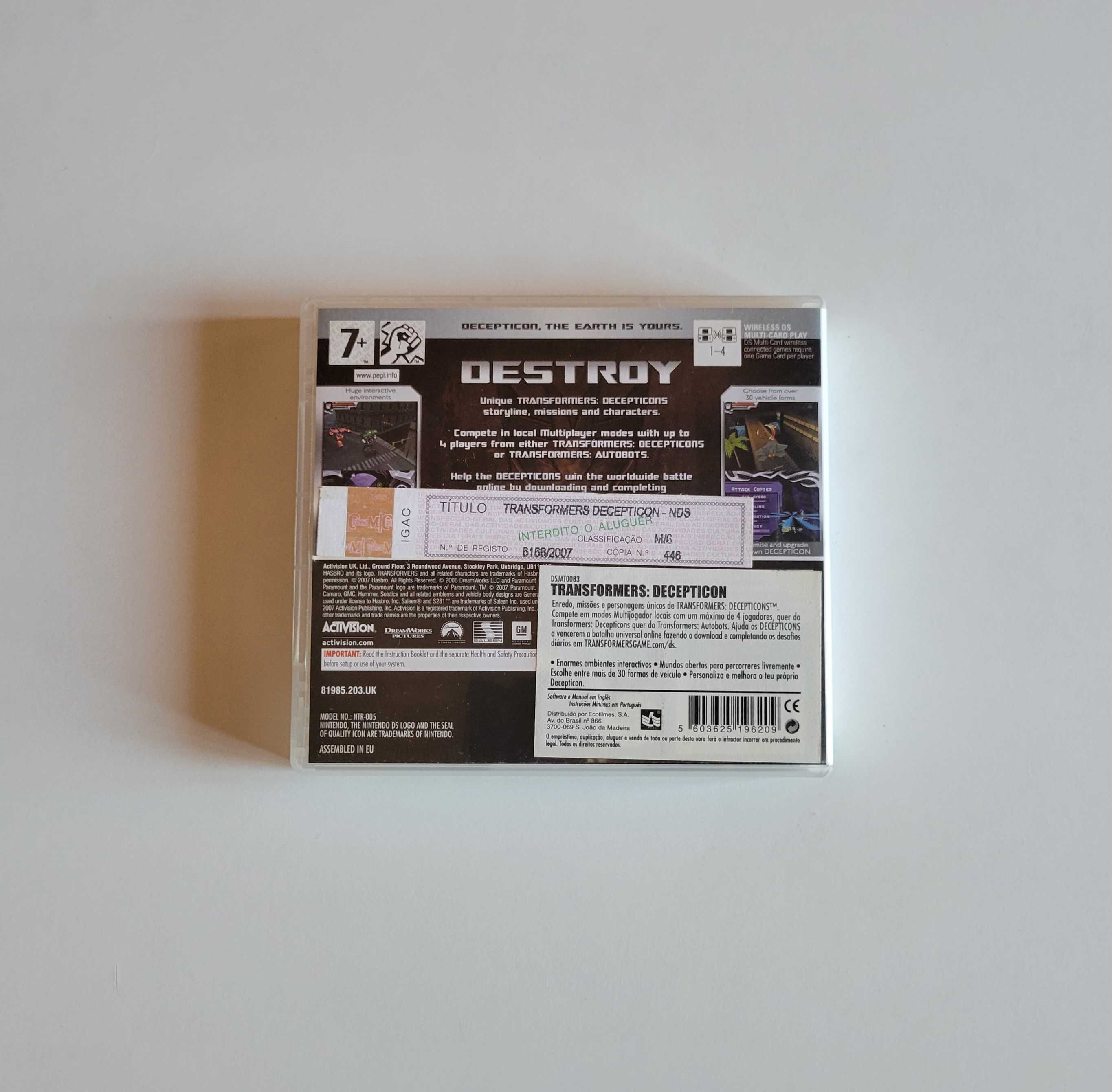 Transformers Decepticons DS pal uk [muito bom estado]