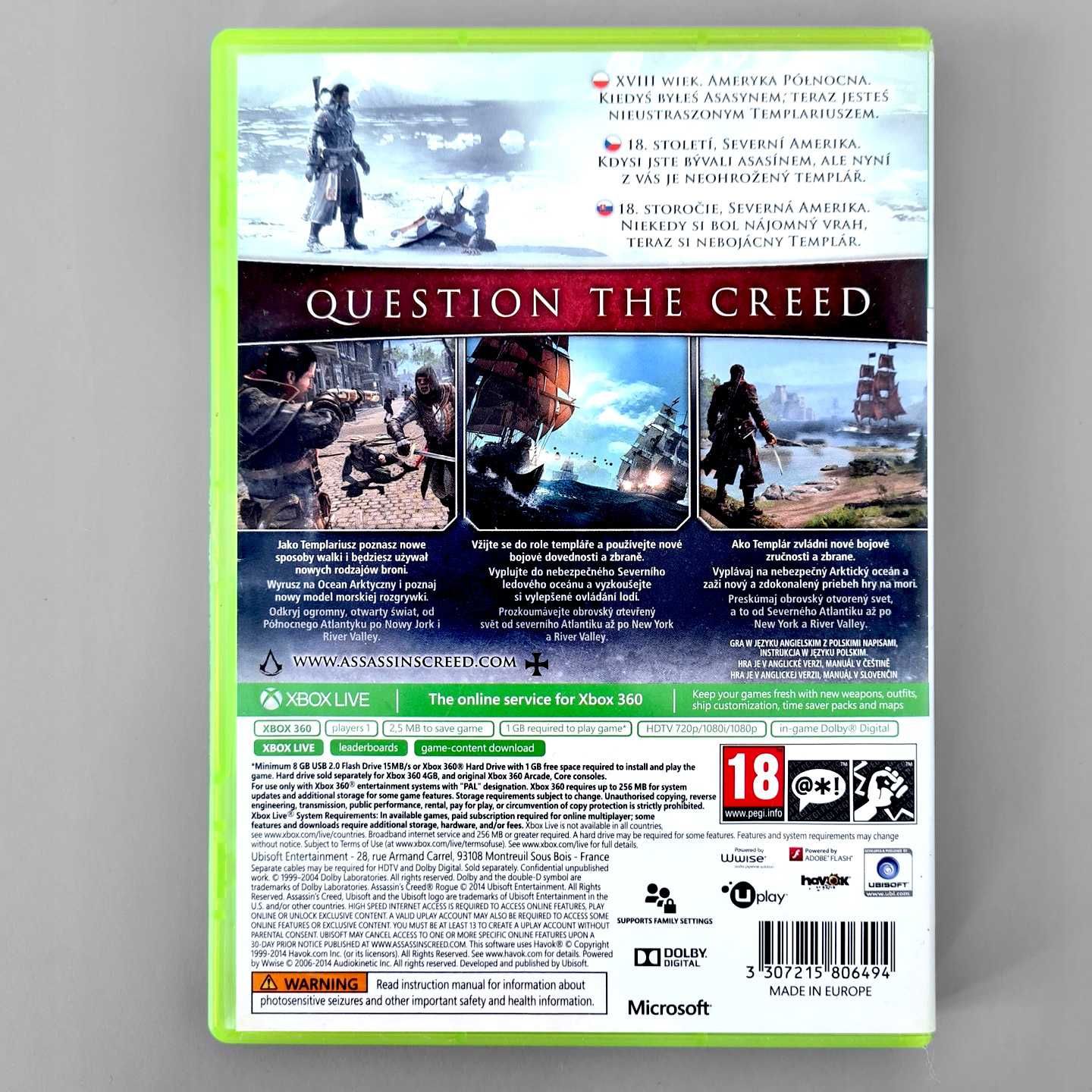 Assassins Creed Rogue PL Xbox 360 Polskie Napisy Xbox One