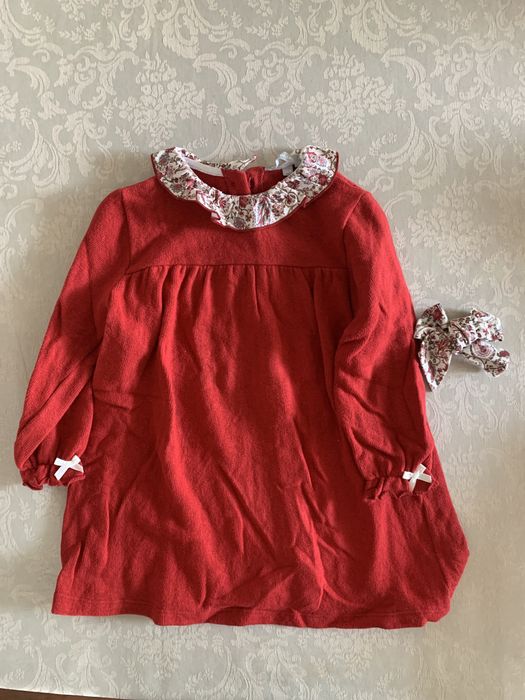 Vestido vermelho com laço 24 meses