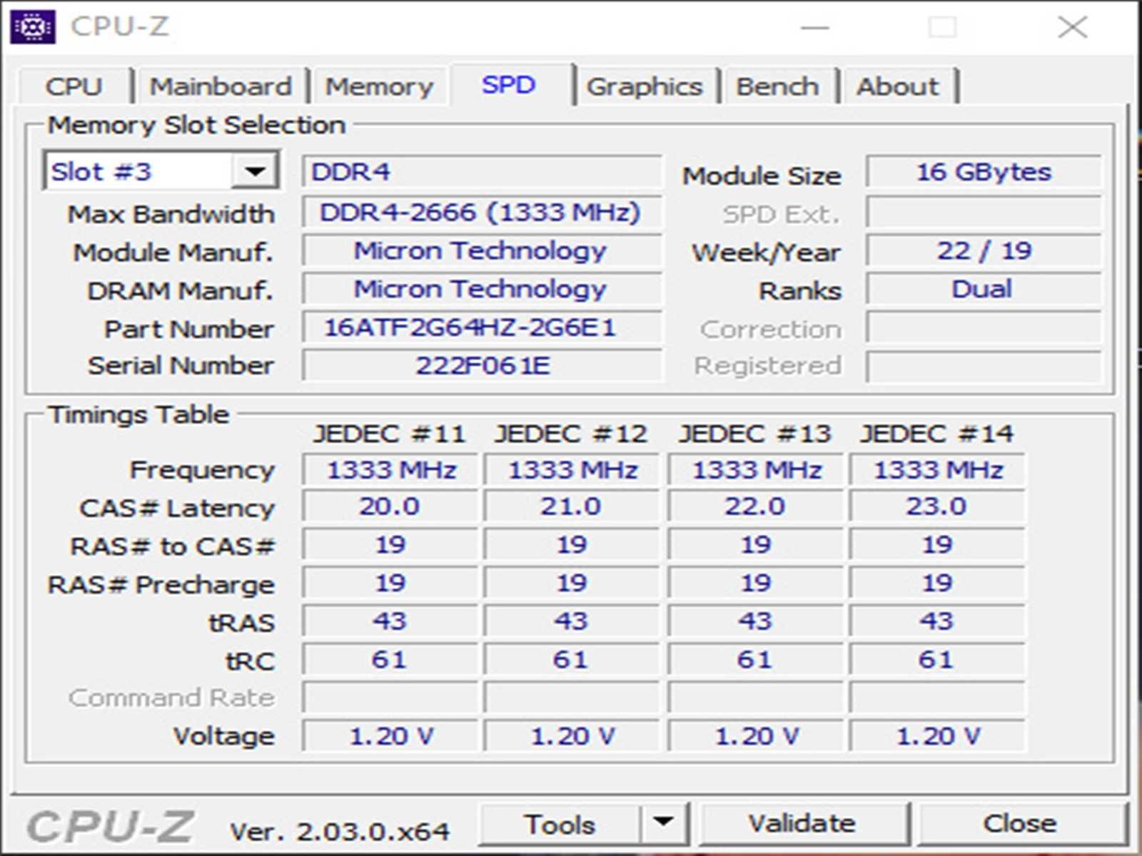 DDR4 16GB MicRon 2666v