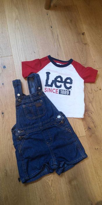Lee ogrodniczki + bluzka 6-9 miesiecy 74