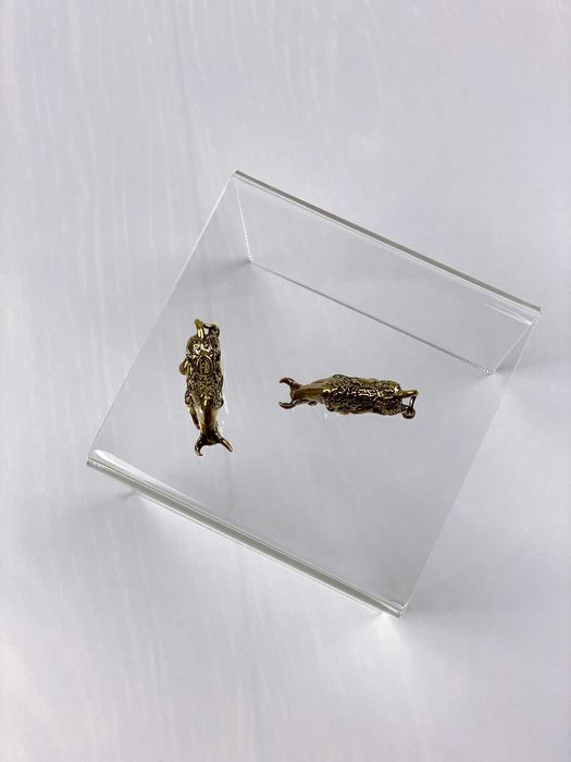 UNIKATOWA Figurka Statuetka MOSIĘŻNY BYK Symbol Bogactwa Dostatku