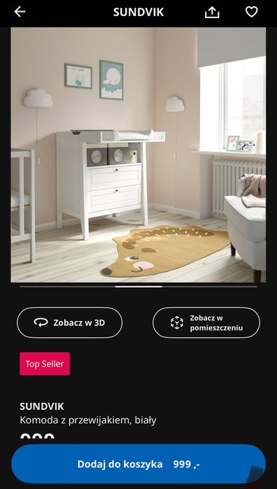 Komoda z przewijakiem IKEA biała