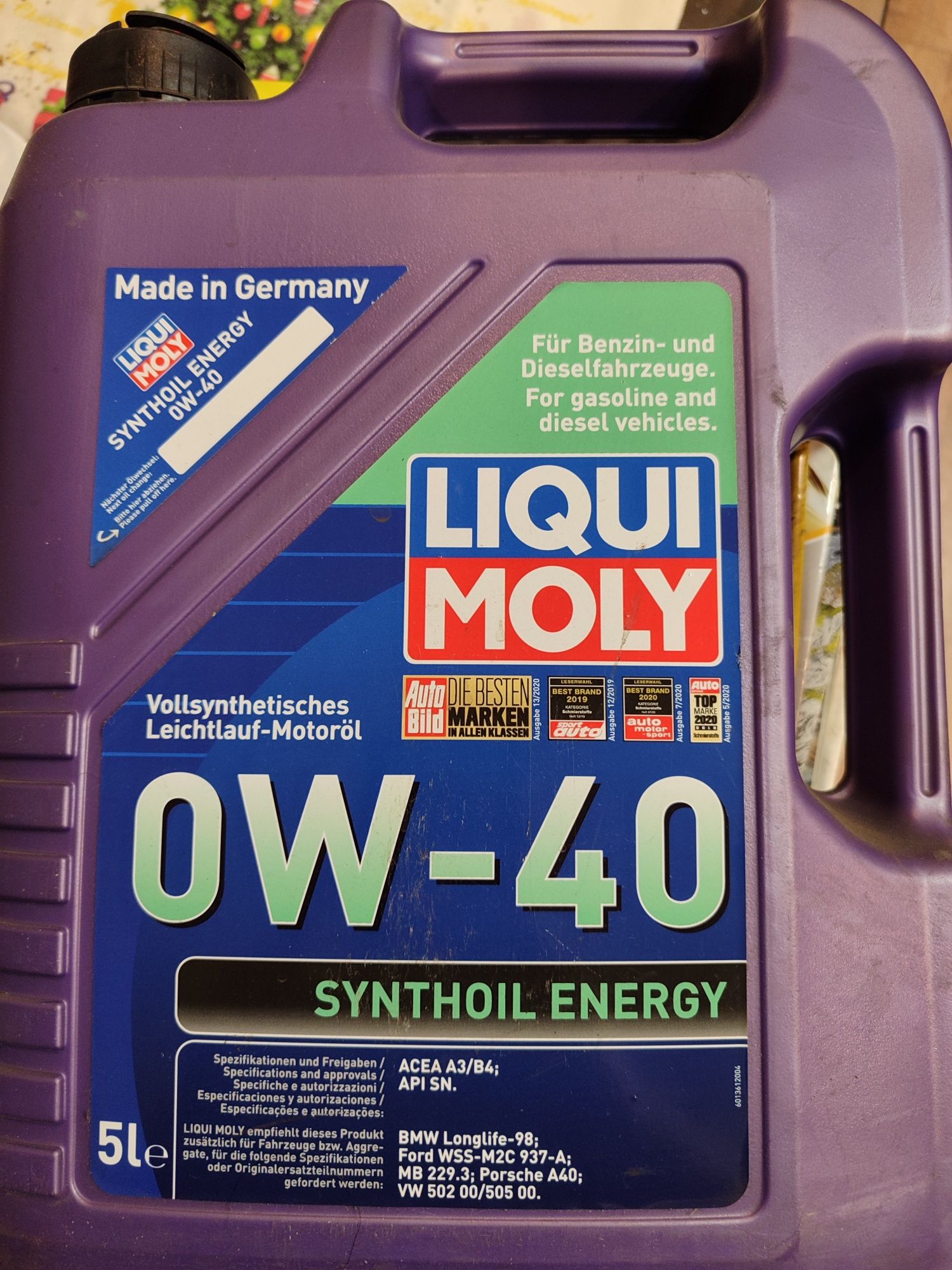 Olej liqui Moly 0w-40