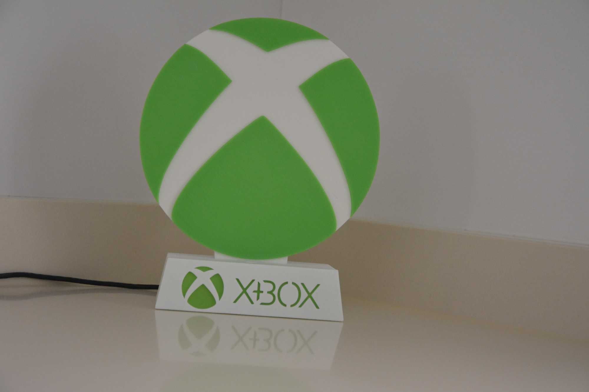 Xbox Troféu, logo decorativo com iluminação