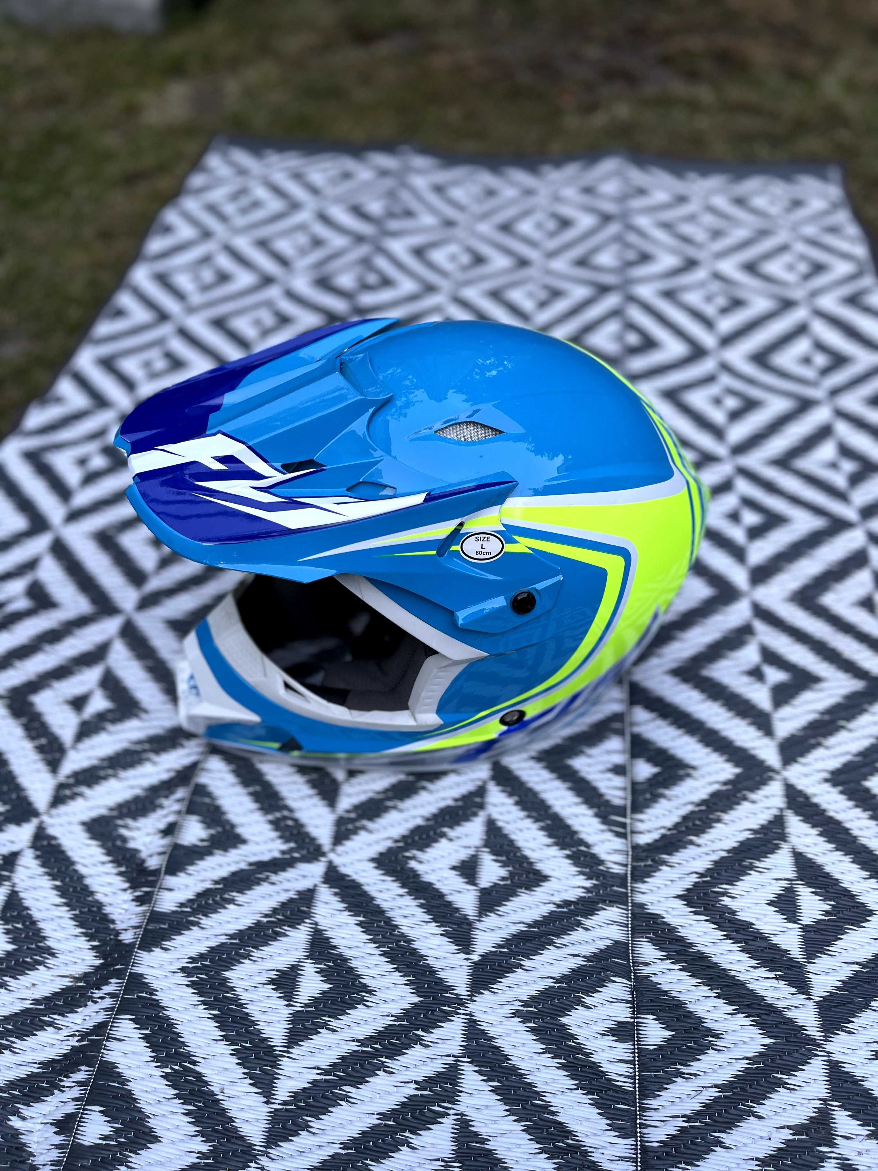 Kask Enduro/Cross - Fly Racing Kinetic -PRAKTYCZNIE NOWY /2 razy użyty