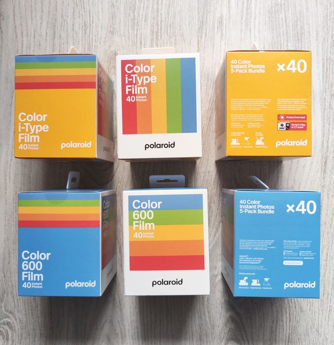 Polaroid Color Film 600/I-Type 5-PACK 40шт - Пленка Картридж Касета