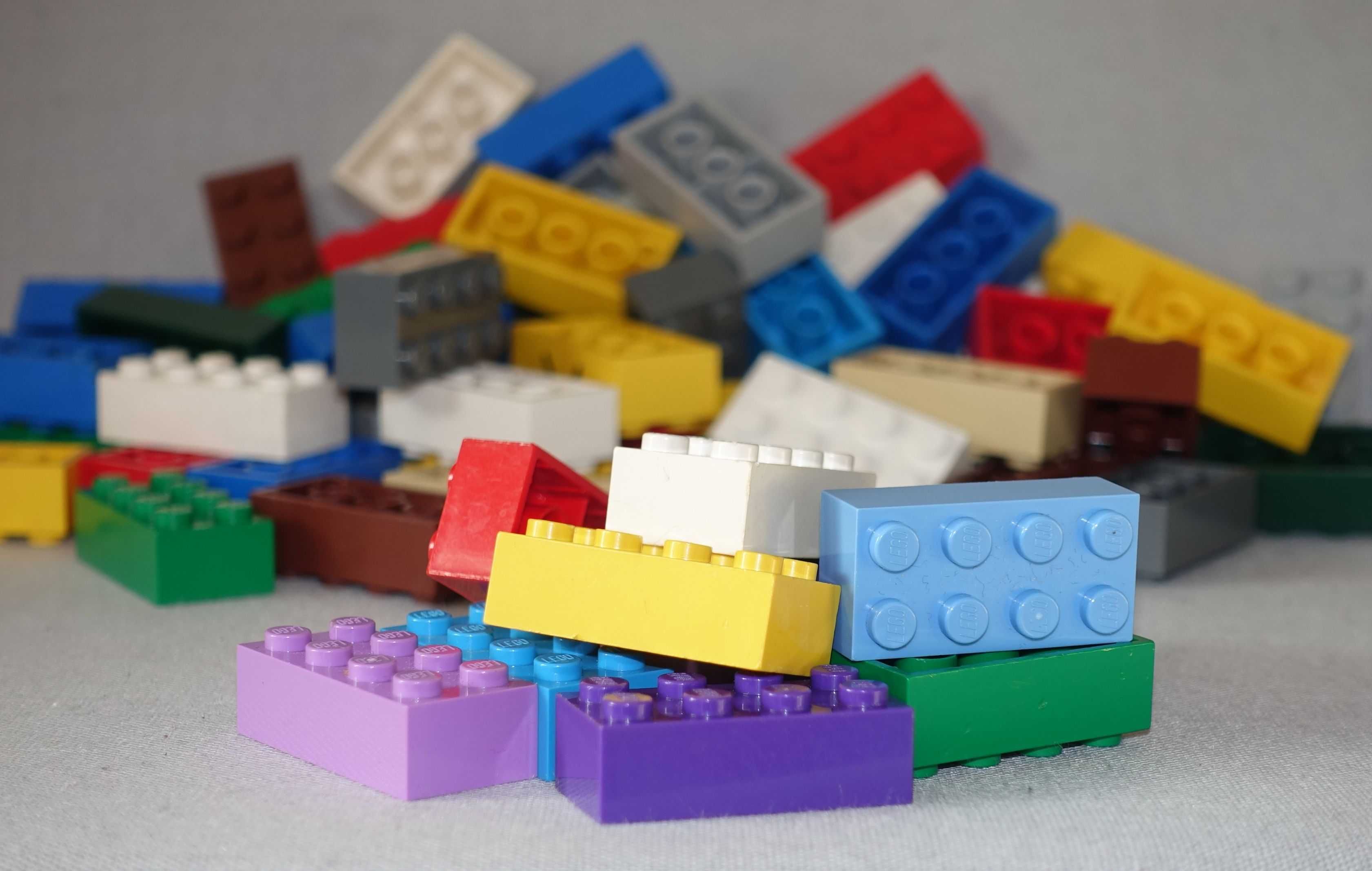 LEGO klocki 2x4 stud - 10 szt. mix kolorów cegiełki brick 3001