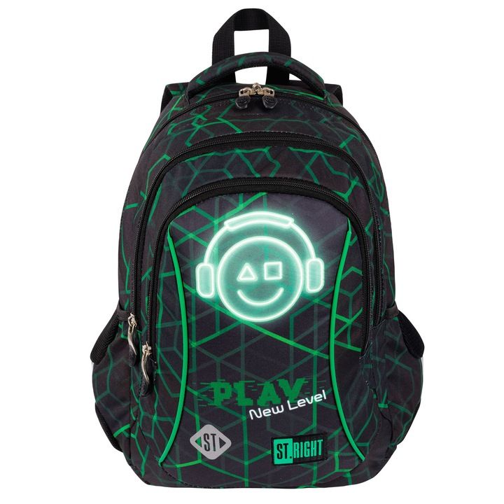 St.right Plecak Szkolny Młodzieżowy Dla Chłopca Gamer Klasa 1 3