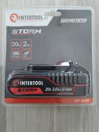 Новий акумулятор Intertool WT-0340 20 В, Li-ion, 2.0 Аг