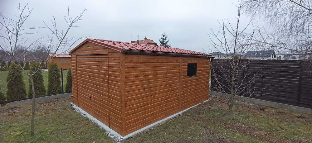 Garaż Blaszany Drewnopodobny 4x5 hala wiata drewutnia 6x6 7x6 7x7 5x5