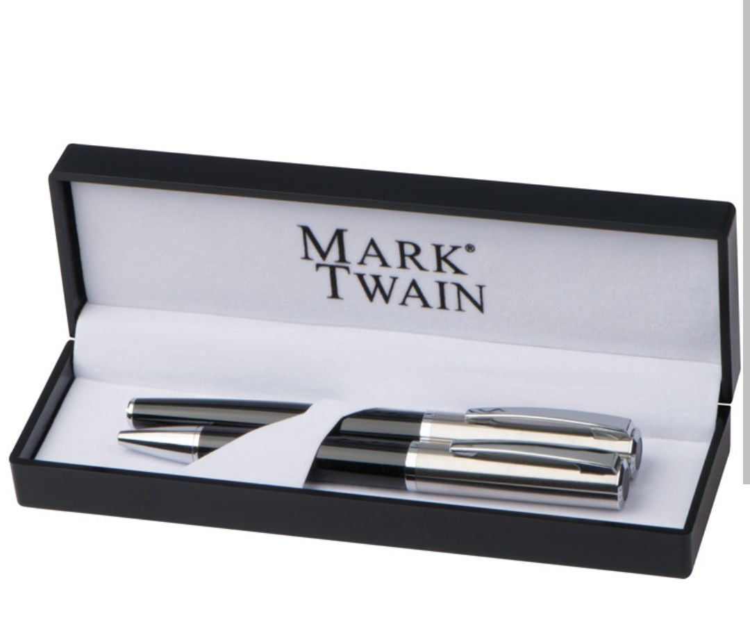 Zestaw długopis i pióro Mark Twain nowe, idealny prezent.