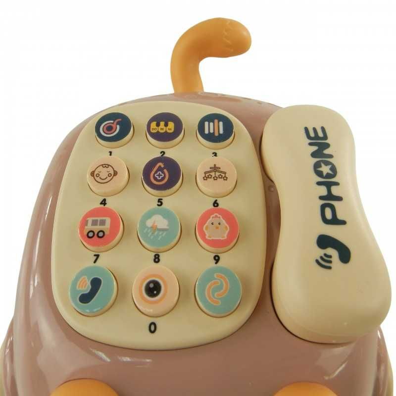 Telefon kotek jeździk dźwięk światło gryzak zabawka dla dzieci 3+