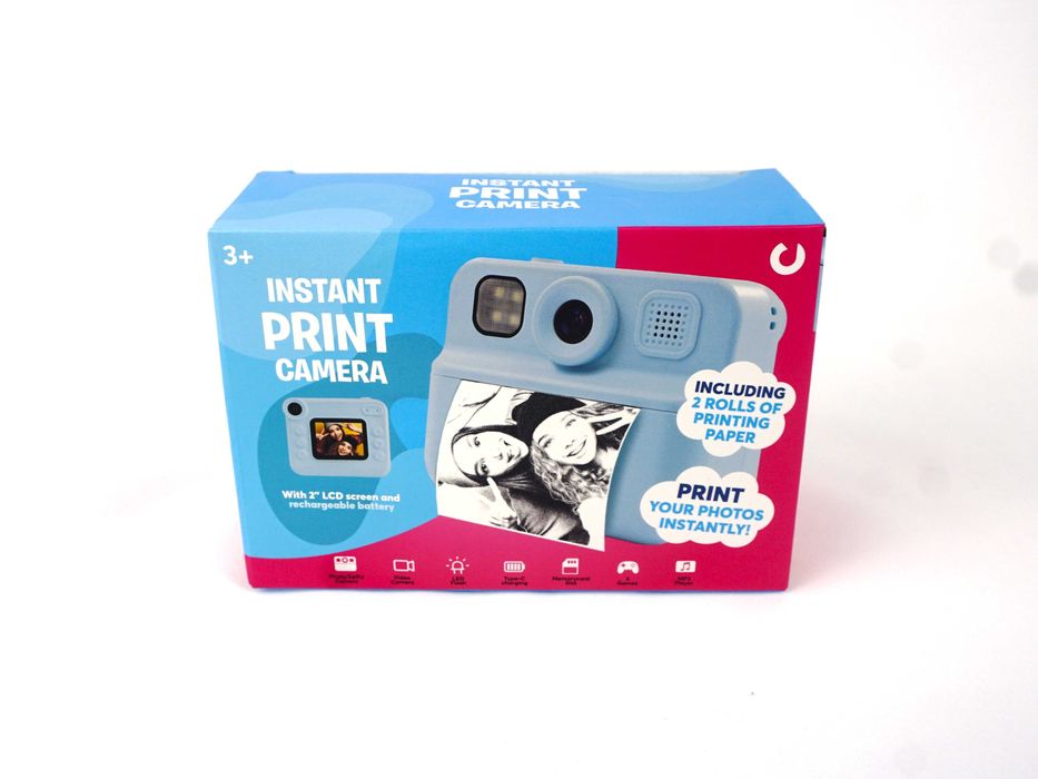 aparat cyfrowy dla dzieci z drukarką Instant Print Camera–Niebieski