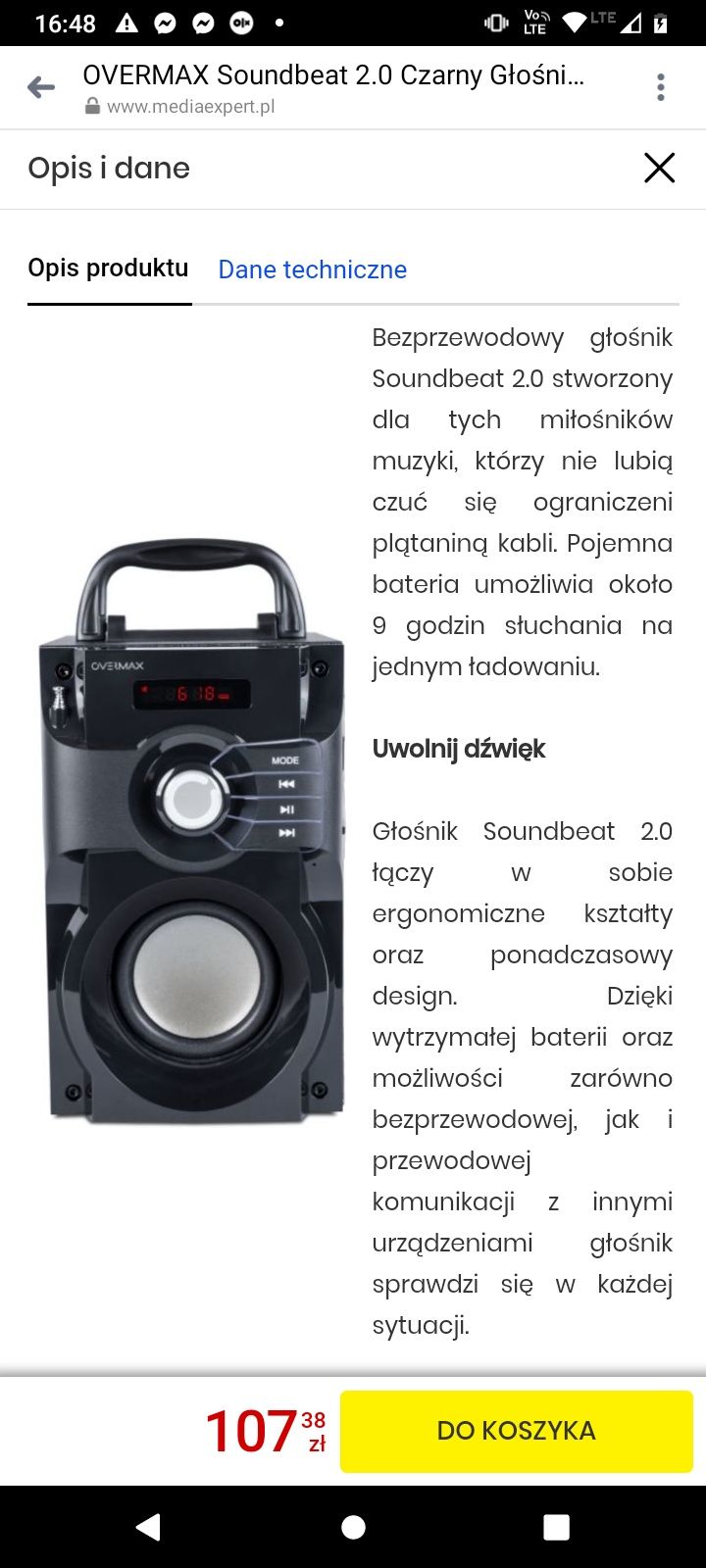 Głośnik bezprzewodowySoundbeat z bluetooth