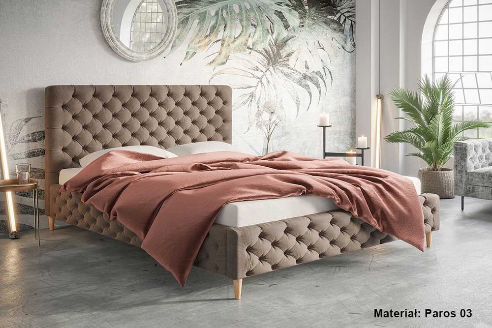 Łóżko tapicerowane INFINITY 160x200 cm na nóżkach